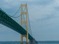 Summer sunrise on the Mackinac bridge - Michigan Royalty Free Stock Photo