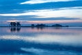 Summer sunrise over lake `t Joppe in the Kagerplassen in the South-Holland village of Warmond Royalty Free Stock Photo