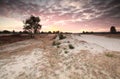 Summer sunrise over sand dunes