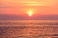 Summer sunrise seascape view from Sfinale beach Gargano peninsu Royalty Free Stock Photo