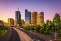 Summer sunset above Melbourne