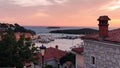 Summer sunset of the bay in Vrsar, Croatia Royalty Free Stock Photo