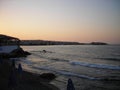 Summer sunset on the beach Royalty Free Stock Photo