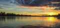 The Summer Sunset on Lake Marion