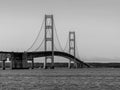 Summer sunset on the Mackinac bridge - Michigan Royalty Free Stock Photo