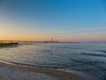 Summer sunset on the Mackinac bridge - Michigan Royalty Free Stock Photo