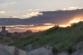 A summer sunset over the beach in Newport, Rhode Island Royalty Free Stock Photo