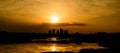 Summer Sunset Over Bucharest City Skyline Royalty Free Stock Photo