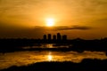 Summer Sunset Over Bucharest City Skyline Royalty Free Stock Photo