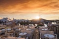 Summer sunset over the fishing village of Naousa on the island of Paros, Cyclades, Greece