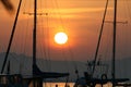 Summer Sunset Over Harbour Royalty Free Stock Photo