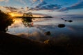 Sunset on Mot Island Phuquoc Royalty Free Stock Photo