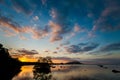 Sunset on Mot Island Phuquoc Royalty Free Stock Photo