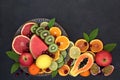 Summer Sunshine Healthy Fruit Collection Royalty Free Stock Photo