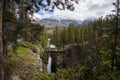 Summer in Sunwapta Falls, Jasper National Park, Canada Royalty Free Stock Photo