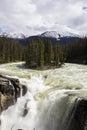 Summer in Sunwapta Falls, Jasper National Park, Canada Royalty Free Stock Photo