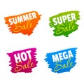 Summer, Super, Hot and Mega Sale Marks