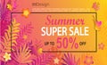 Summer super sale card.