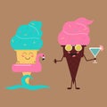 Summer sweets. Color ice cream design icon Royalty Free Stock Photo