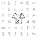 Summer t-shirt icon. Universal set of summer clothes for website design and development, app development