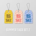 Summer tags set. Sale sticker with special advertisement offer.