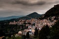 Summer in Taormina, Sicily. Coast architecture details.