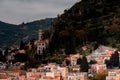 Summer in Taormina, Sicily. Coast architecture details.