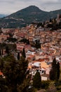 Summer in Taormina, Sicily. Coast architecture details.