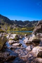Summer in Tatra Mountains - view on most spectacular rocky summits Royalty Free Stock Photo