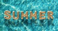 Summer text font balloon golden yellow gradient color symbol sig n decoration summer season time