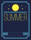 Summer themed neon style banner