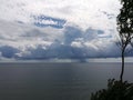Summer thunderstorm on the Black Sea Royalty Free Stock Photo