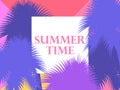 Summer time. Background with palm trees. Vector Royalty Free Stock Photo