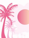 summer time banner foliage palm trees blurred background vector illustration cinco de mayo celebration