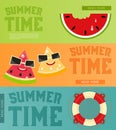 Summer Time Banners Set