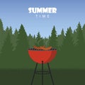 Summer time barbeque in the nature Royalty Free Stock Photo