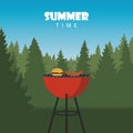 Summer time barbeque in the nature Royalty Free Stock Photo