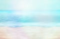 Summer time beach paradise photo and 3D render background Royalty Free Stock Photo