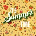 It is summer time boho lettering background.