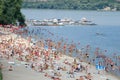 Summer time on the Danube beach in Novi Sad-Serbia