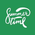 Summer Time hand drawn vector lettering black ink Royalty Free Stock Photo