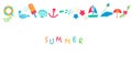 Summer time icon header background