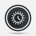 Summer time icon. Sunny day. Daylight saving. Royalty Free Stock Photo