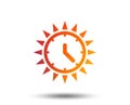 Summer time icon. Sunny day. Daylight saving. Royalty Free Stock Photo