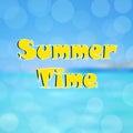 Summer time illustration. Bright estive banner.