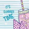 Summer time juice cartoon