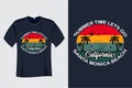 Summer Time Lets Go California Santa Monica Beach Beach T Shirt