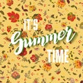 It is summer time lettering background.