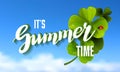 It is Summer Time Lettering Background Royalty Free Stock Photo