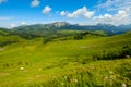 Summer time mountain nature panoramic landscape Royalty Free Stock Photo